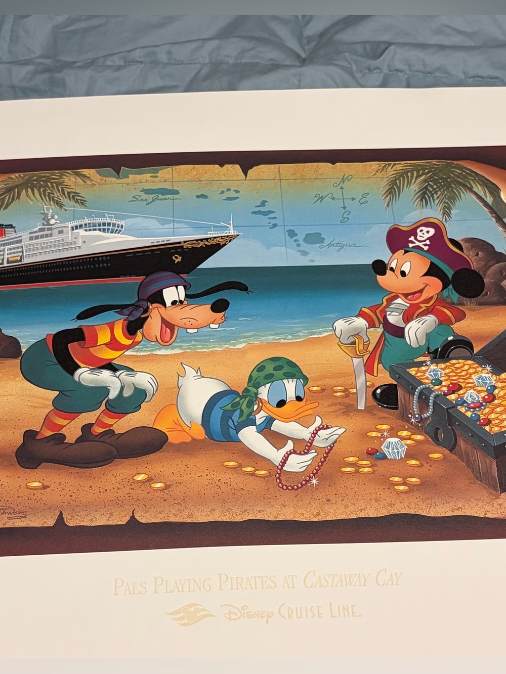 Disney Cruise Line Litho, “Playing Pirates” 2004, Mickey, Donald & Goofy